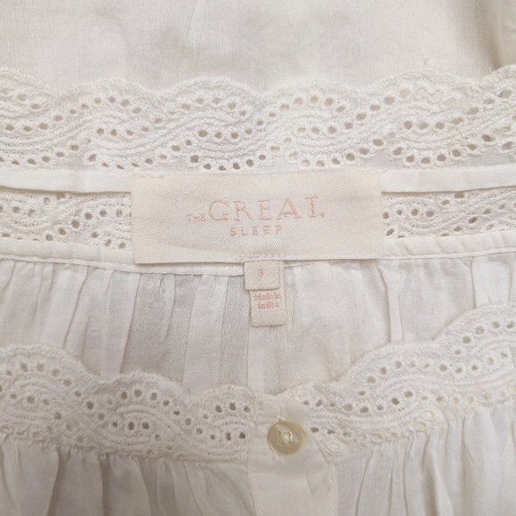 The Great. Sleep Cotton Eyelet Camisole Tank - Picture 6 of 6